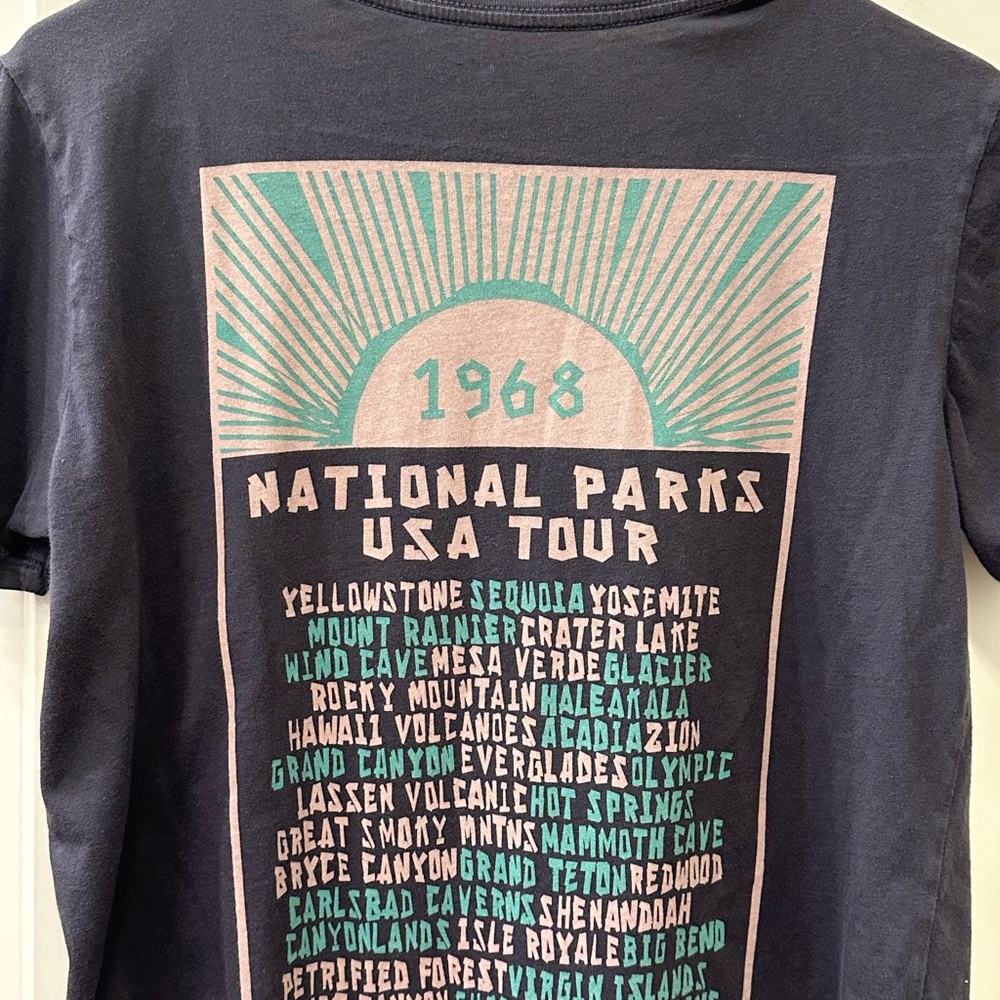 💫Parks Project Women’s 1968 All Parks Boxy Tee, Dark Gray, XS, Gently Worn - Picture 13 of 15